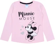 Bluzki damskie - Różowa bluzka z długim rękawem Myszka Minnie DISNEY 110 cm - miniaturka - grafika 1