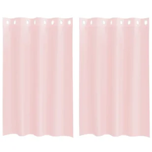 vidaXL Zasłony woalowe z przelotkami 2 szt. Jasnoróżowe 140x175 cm - Zasłony vidaXL Zasłony woalowe z przelotkami 2 szt. Jasnoróżowe 140x175 cm - Zasłony - miniaturka - grafika 1
