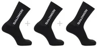 Skarpetki i podkolanówki sportowe - Skarpety Salomon Everyday Crew 3-pack Black - miniaturka - grafika 1