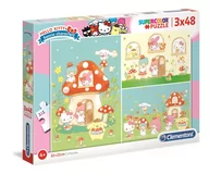 Puzzle - Clementoni Puzzle 3x48 Super Kolor Hello Kitty - - miniaturka - grafika 1