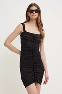 Sukienki - Patrizia Pepe sukienka kolor czarny mini dopasowana 2A2680 A644 - miniaturka - grafika 1