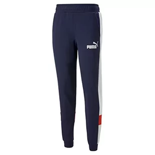 PUMA Męskie spodnie ESS+ Colorblock Pants FL Cl spodnie, Peacoat, M, Peacoat, M - Spodenki męskie - miniaturka - grafika 1