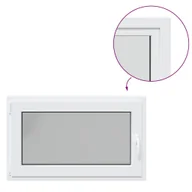 Tablice i flipcharty - vidaXL Okno piwniczne RISOR 100x70 cm uchylno-rozwierne DIN lewe białe - miniaturka - grafika 1