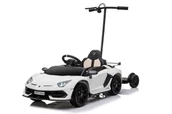 Pojazdy elektryczne dla dzieci - Auto Na Akumulator Lamborghini Aventador SX2018 Biały z Platformą - miniaturka - grafika 1