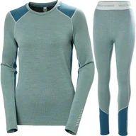 Pozostała odzież narciarska - Helly Hansen Lifa Merino Midweight, komplet damski, cactus - miniaturka - grafika 1