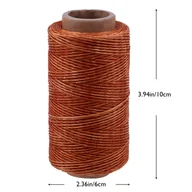 Rękodzieło - TEMU Ważona nit wodoodporna - Bardzo długa 273 jardy (1/4 mili) do szycia skóry, tapicerki, oprawy książek, naprawy butów, rękodzieła - Silne - miniaturka - grafika 1