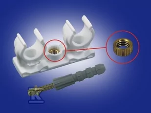 Onnline Uchwyt powójny ze śrubą dwugwintową 16-18mm (10szt w opk) - Inne mocowania - miniaturka - grafika 1