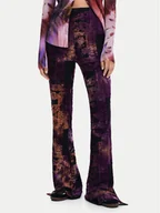 Spodnie damskie - Desigual Spodnie materiałowe Lua 24WWPK05 Fioletowy Slim Fit - miniaturka - grafika 1