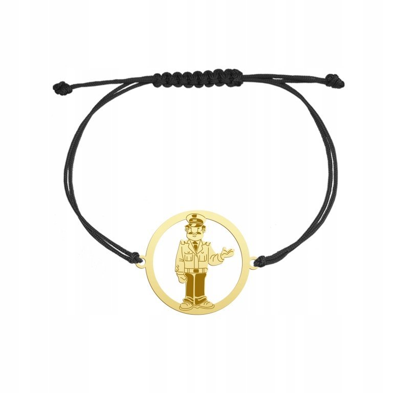 Pozłacana Bransoletka POLICJANT GRAWER GRATIS