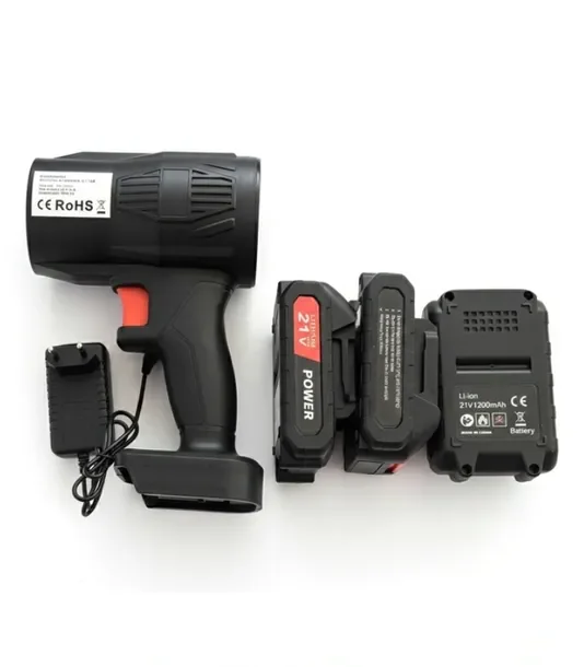 Dmuchawa Akumulatorowa Ręczna Ogrodowa 2xAKU 21V TURBO Moc: 300 W 100 km/h