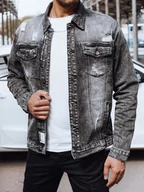 Kurtki męskie - Kurtka męska jeansowa czarna Dstreet TX4696-M - miniaturka - grafika 1