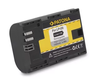 PATONA - Akumulator Canon LP-E6 1300mAh Li-Ion - Ładowarki i akumulatory - miniaturka - grafika 1
