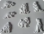 Akcesoria rzeźbiarskie - Odlewy gipsowe formy, dinozaury dino - miniaturka - grafika 1