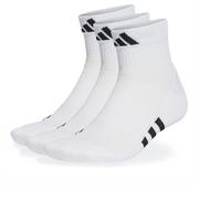 Skarpetki męskie - Skarpety adidas Performance Cushioned Mid-Cut Socks 3Pairs HT3450 - białe - miniaturka - grafika 1
