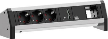 Bachmann BACHMANN DESK 3x gniazdo z uziemieniem 1x ładowarka USB 1x ABD GST18
