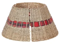 Ozdoby bożonarodzeniowe - BELIANI Osłonka na stojak pod choinkę naturalna trawa morska ⌀50 cm ręcznie robiona okrągła dekoracja świąteczna boho do mieszkania - miniaturka - grafika 1