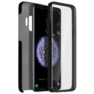 Etui i futerały do telefonów - Etui 360° do Samsunga Galaxy S9 Elastyczny przód i sztywny tył – czarne - miniaturka - grafika 1