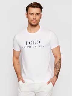 Koszulki męskie - Ralph Lauren Polo T-Shirt Crw 714830278006 Biały Regular Fit - grafika 1