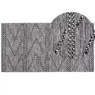 Dywany - Beliani Dywan krótkowłosy 80 x 150 cm czarno-biały TERMAL - miniaturka - grafika 1
