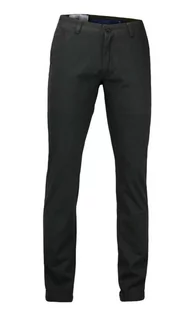Spodnie męskie - Stylowe Spodnie Męskie, 100% BAWEŁNA - Chinosy, MANKIETY, Grafitowe - Chiao - grafika 1