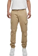 Spodenki męskie - Urban Classics Męskie spodnie Double Cargo Twill spodnie do biegania, ciepłe piaski, rozmiar 38, Ciepły piasek, 38 - miniaturka - grafika 1
