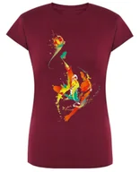 Koszulki i topy damskie - Modny T-Shirt Kolorowy nadruk Piłkarz R.XL - miniaturka - grafika 1