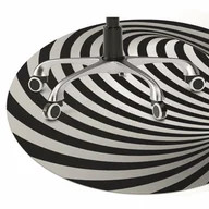 Podnóżki, podpórki, podkładki - Mata pod fotel ochrona paneli Czarno-biały wir fi100 cm - miniaturka - grafika 1