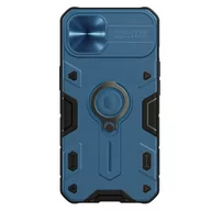 Etui i futerały do telefonów - Nillkin CamShield Armor - Etui Apple iPhone 13 z osłoną aparatu (Blue) - miniaturka - grafika 1