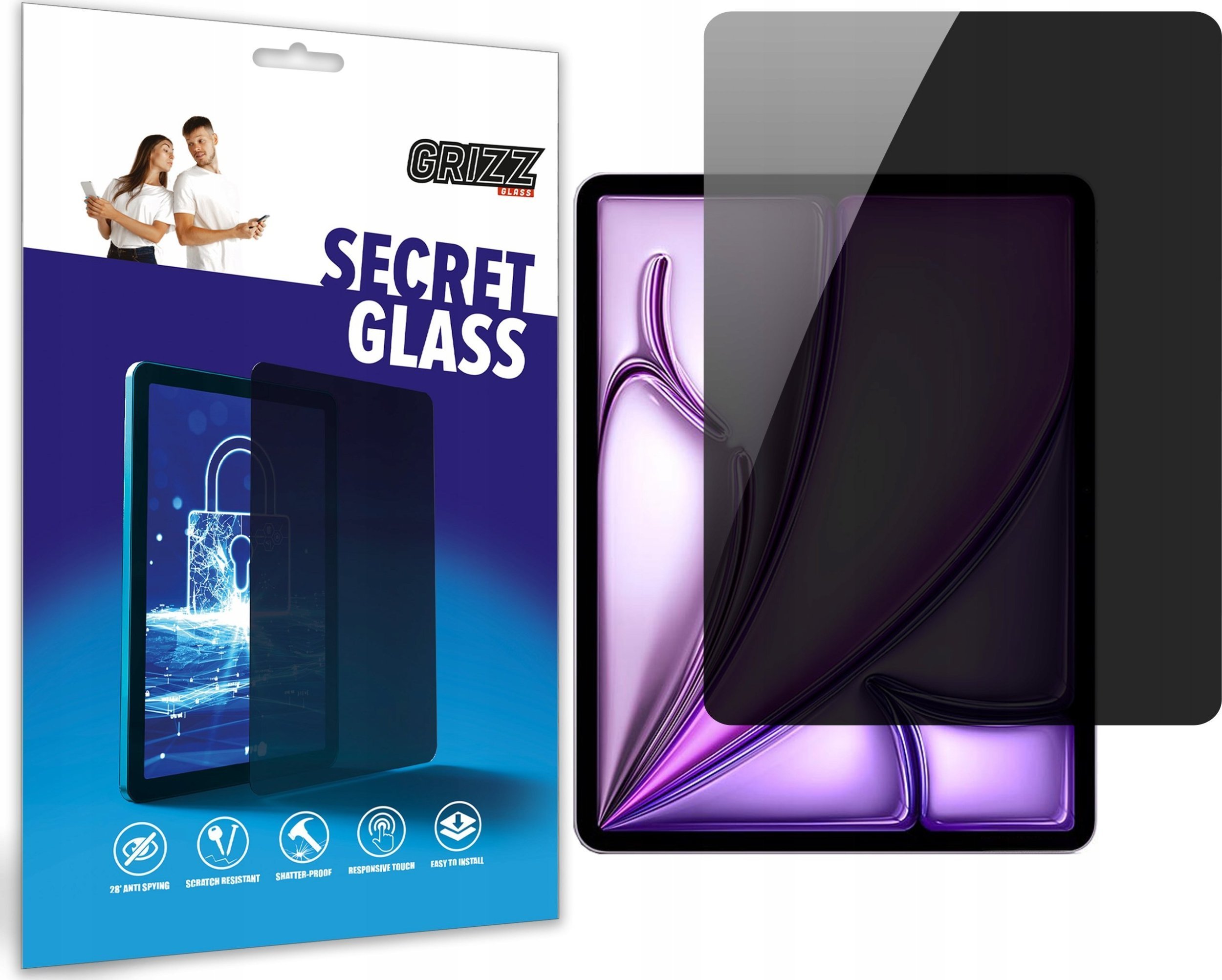 GrizzGlass Szkło prywatyzujące GrizzGlass SecretGlass do Apple iPad Air 13