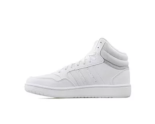 adidas Hoops Mid 3.0 K, Trampki dziecięce, Ftwr White Ftwr White Grey Two, 38.5 EU - Buty dla dziewczynek - miniaturka - grafika 1