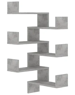Nowoczesna Narożna Pólka Ścienna Beton G6-E29 - Półki do salonu - miniaturka - grafika 1