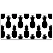 Podkładki na biurko - Mata na biurko Czarno-białe ananasy 120x60 cm - miniaturka - grafika 1