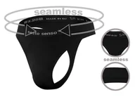 Majtki męskie - Sesto Senso, Stringi męskie bezszwowe, czarne, rozmiar L/XL - miniaturka - grafika 1