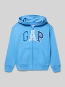 Swetry dla chłopców - Bluza rozpinana z logo i kieszenią kangurka - miniaturka - grafika 1