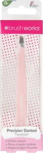 Brush Works Brush Works Precision Slanted Tweezer Precyzyjna Pęseta Kosmetyczna Skośna - Sztuczne rzęsy i akcesoria - miniaturka - grafika 2