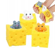 Figurki dla dzieci - GNIOTEK MYSZKA MOCHI SQUICHY SER ANTYSTRESOWY MYSZ SER - miniaturka - grafika 1