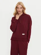 Bluzy damskie - Tommy Hilfiger Bluza UW0UW04783 Bordowy Regular Fit - miniaturka - grafika 1