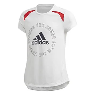 adidas Koszulka dziewczęca G A.r. pogrubiona Biały/legendowy atrament 1112 - Koszulki dla dziewczynek - miniaturka - grafika 1
