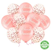 Wieczór panieński i kawalerski - Balony Eko Różowe Z Konfetti Na Wieczór Panieński - miniaturka - grafika 1