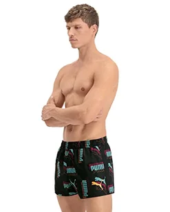 PUMA Męskie szorty z logo, Black Combo, M - Spodenki damskie - miniaturka - grafika 1