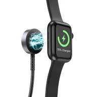 Akcesoria do smartwatchy - HOCO ładowarka indukcyjna 2w1 do Apple Watch + kabel ładowania do Iphone CW54 czarna - miniaturka - grafika 1