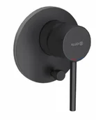 Baterie podtynkowe - Kludi 387163976 BOZZ podtynkowa bateria wannowo-natryskowa z ma$110ymi rozetami) czarny mat - miniaturka - grafika 1