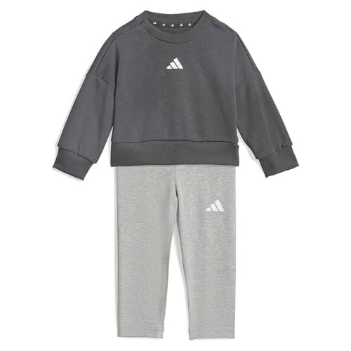 adidas uniseks-baby SEASONALS SWEAT SET, grey six/white, 3-4 Years