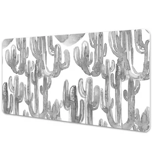 Mata ochronna na biurko Malowane kaktusy 90x45 cm - Podkładki na biurko - miniaturka - grafika 1