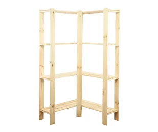 Maxi Regał Narożny Drewniany 166,4X85X30 Cm 4 Półki Ażurowe Surowy Drewno Sosnowe Naturalny Maxi-4Za / Wamar-Sosenka - Regały Maxi Regał Narożny Drewniany 166,4X85X30 Cm 4 Półki Ażurowe Surowy Drewno Sosnowe Naturalny Maxi-4Za / Wamar-Sosenka - Regały - miniaturka - grafika 1