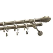 Karnisze - Karnisz podwójny 19/19 mm Par mosiądz antyczny 200 cm - miniaturka - grafika 1