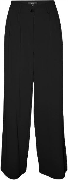VERO MODA CZARNE ELEGANCKIE SPODNIE PROSTE Z ZASZEWKAMI XL J9A