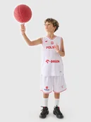 Koszulki dla chłopców - 4F Koszulka reprezentacyjna dziecięca 4F x PZKOSZ 2024 - biała 98/104 - miniaturka - grafika 1