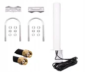 Anteny TV - KASER 4G LTE, 698-2690 MHz zysk do 14dBi do 15km, biała - miniaturka - grafika 1