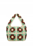 Torebki damskie - Torba Torebka Plażowa Letnia Kwiaty Worek Na Ramię - miniaturka - grafika 1